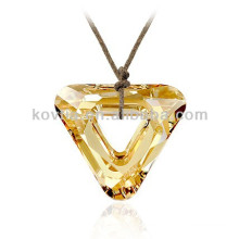 Brilhante pingente de cristal natural amarelo